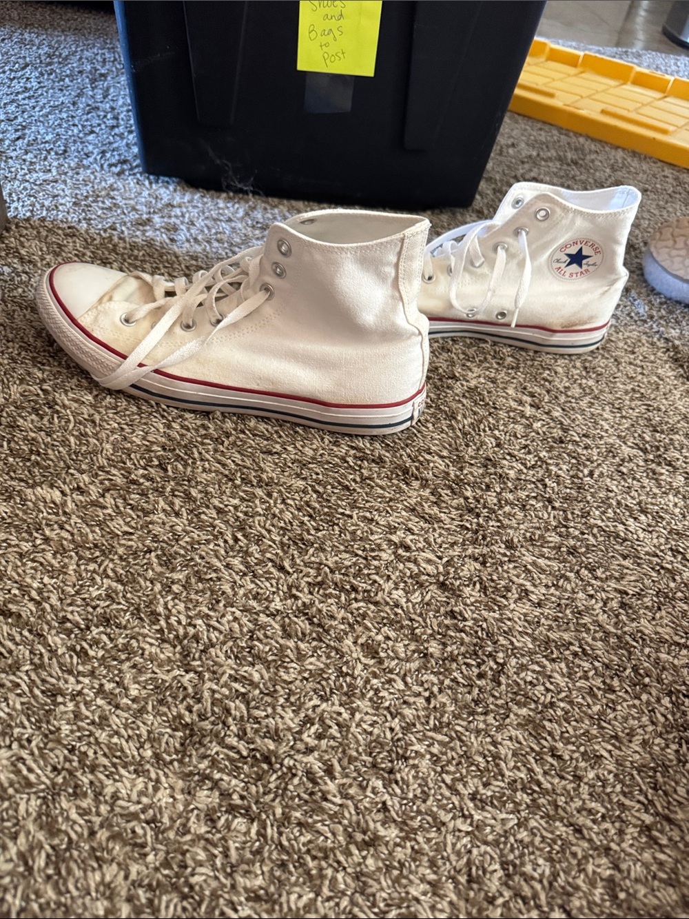 Men’s white high top converse - Picture 3 of 5